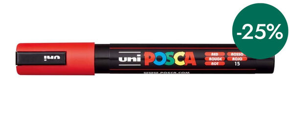 Rotulador Posca PC-5M 1,8-2,5mm rojo