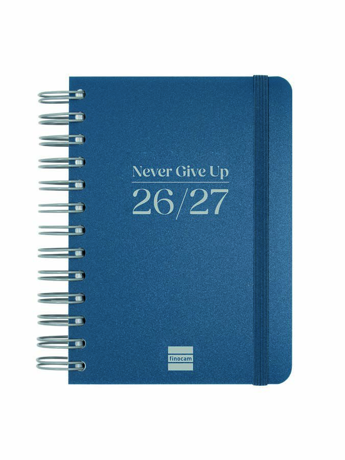Agenda Escolar Finocam Cosmoflex 1/8 D&iacute;a/P&aacute;gina Castellano 2026-27 Azul