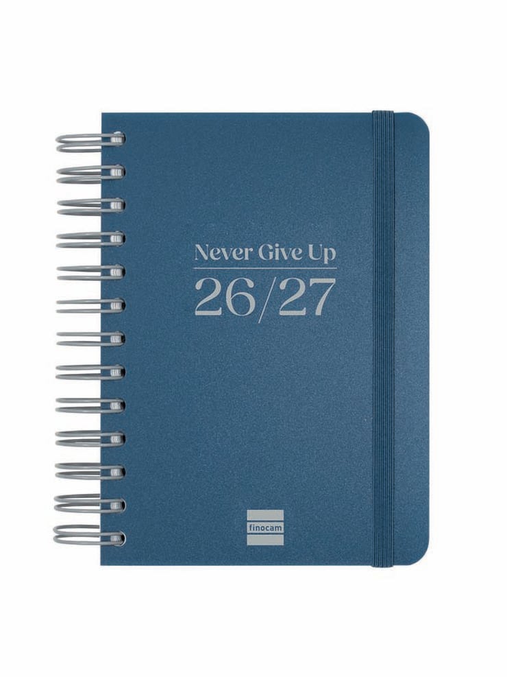 Agenda Escolar Finocam Cosmoflex 1/8 D&iacute;a/P&aacute;gina Castellano 2026-27 Azul