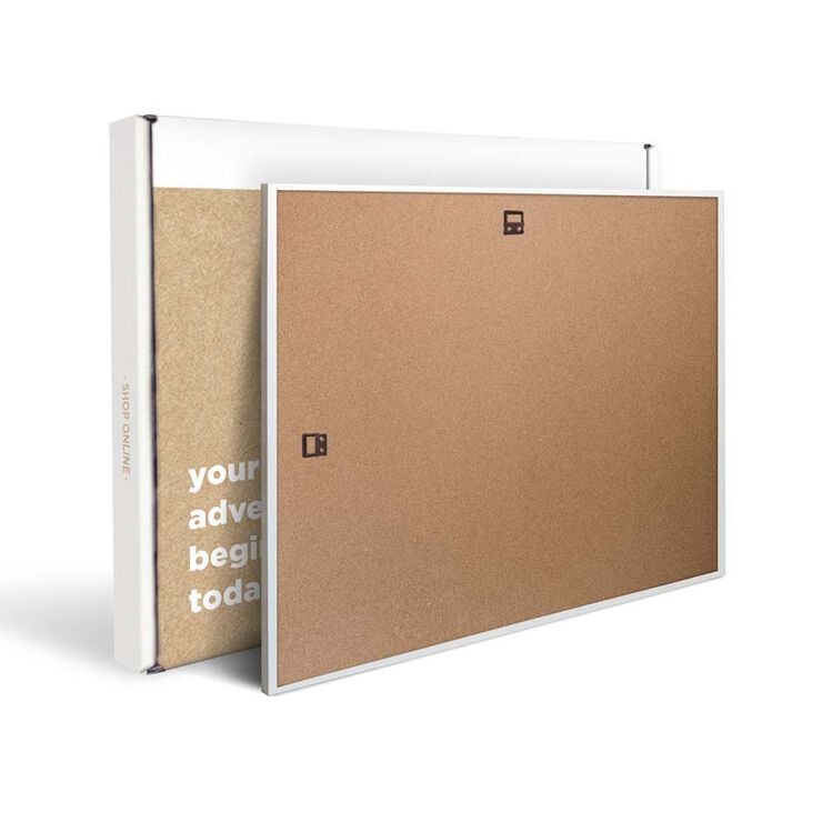 Mapa corcho Miss Wood 60x45 marco blanco