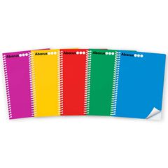 Libreta espiral Abacus A5 80 hojas 6x6mm rojo