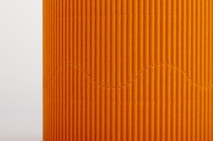 Cenefa cartón ondulado 57x750cm naranja 2u