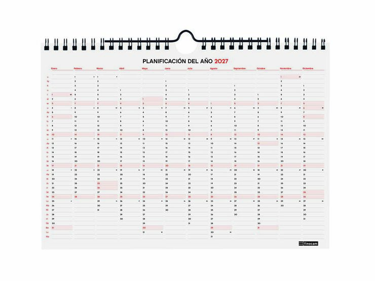Calendario Pared Finocam 16M 21x15cm Castellano 2026-27