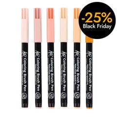 Retoladors Brush Koi Manga 6 colors