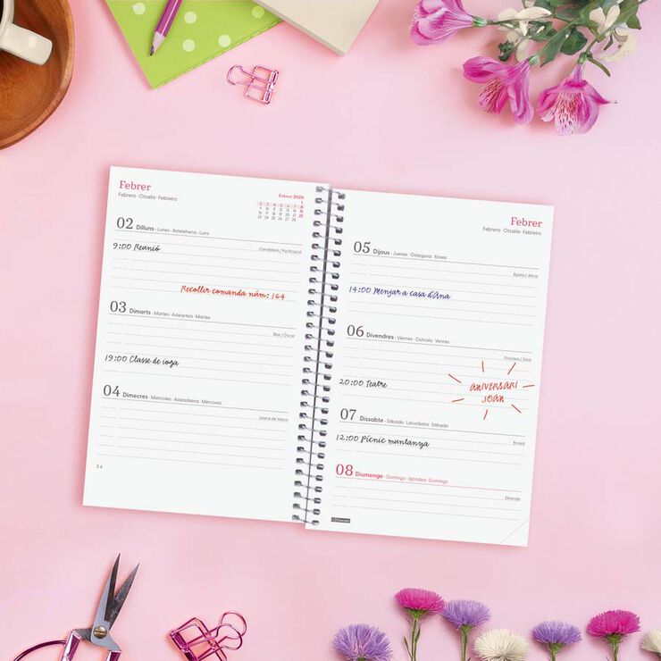 Agenda Finocam Design Collection E5 sem/vista horizontal cat 2026 Imposible