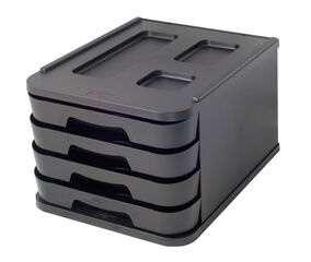 Módulo 4 cajones Abacus 5cm negro Módulo 4 cajones Abacus 5cm negro