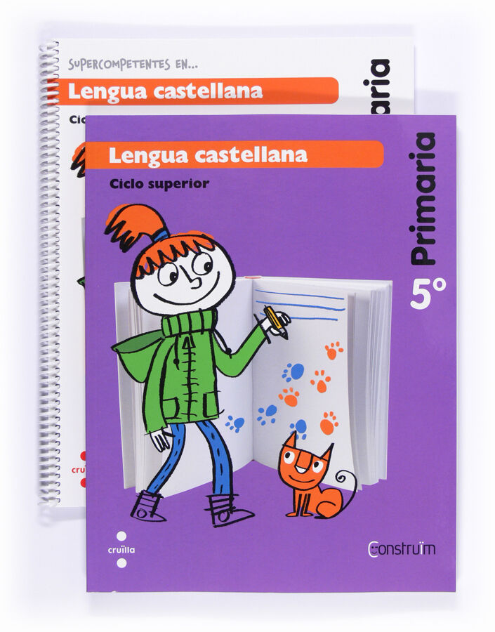 Supercompetentes en... Lengua castellana. 5 Primaria. Constru&iuml;m. Cuaderno