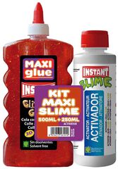 Kit Instant Glitter Slime Maxi rojo