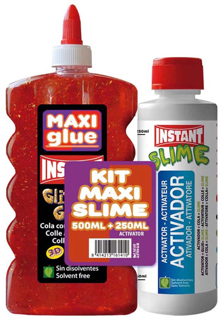 Kit Instant Glitter Slime Maxi rojo