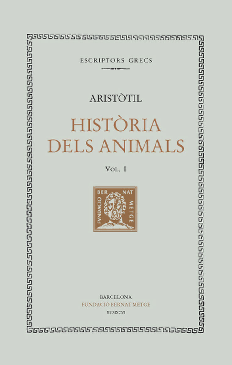 Història dels animals, vol. I (llibres I-IV)