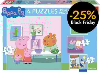 Puzles Progresivos 12-20-25-25 Peppa Pig