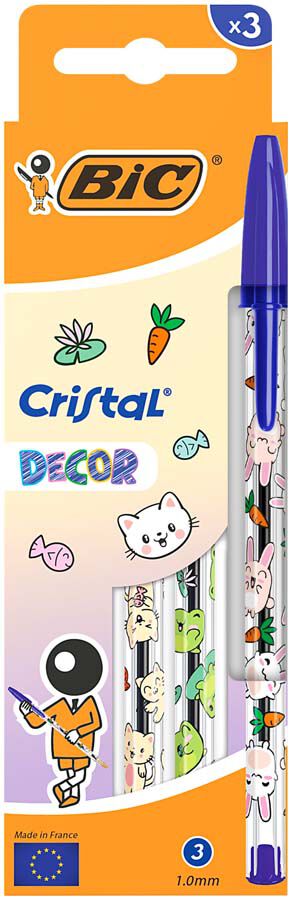 Bol&iacute;graf Bic Cristal Kawai 3u blau
