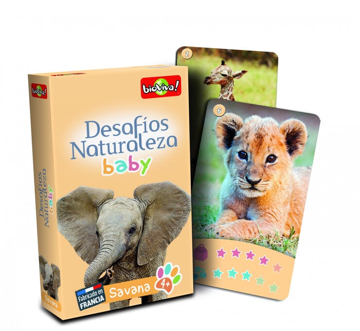 Juego de cartas Bioviva Desafíos Naturaleza Baby Sabana