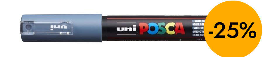 Rotulador Posca PC-1M 0,7mm gris pizarra