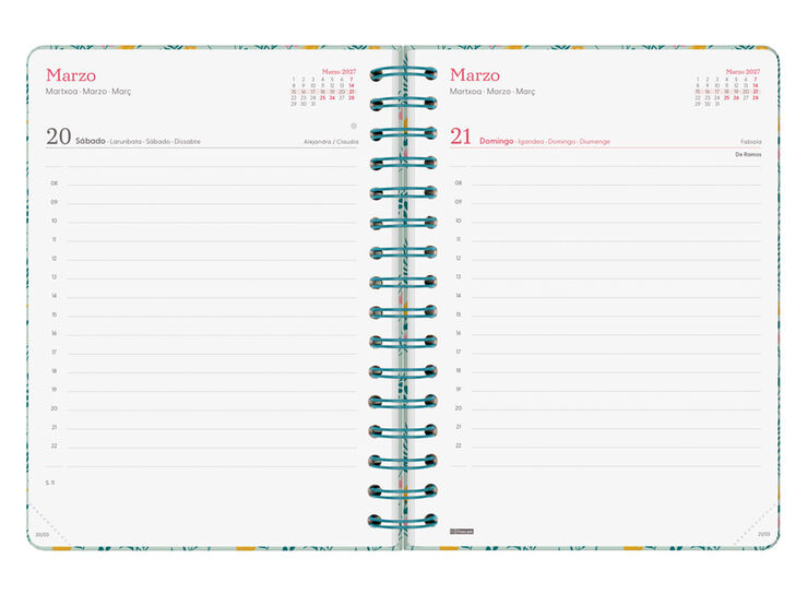 Agenda Finocam You D&iacute;a P&aacute;gina 2027 Castellano Blanco