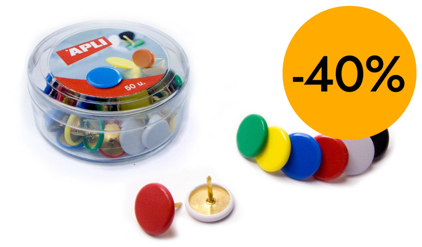 Xinxetes colors assortides Apli 50u