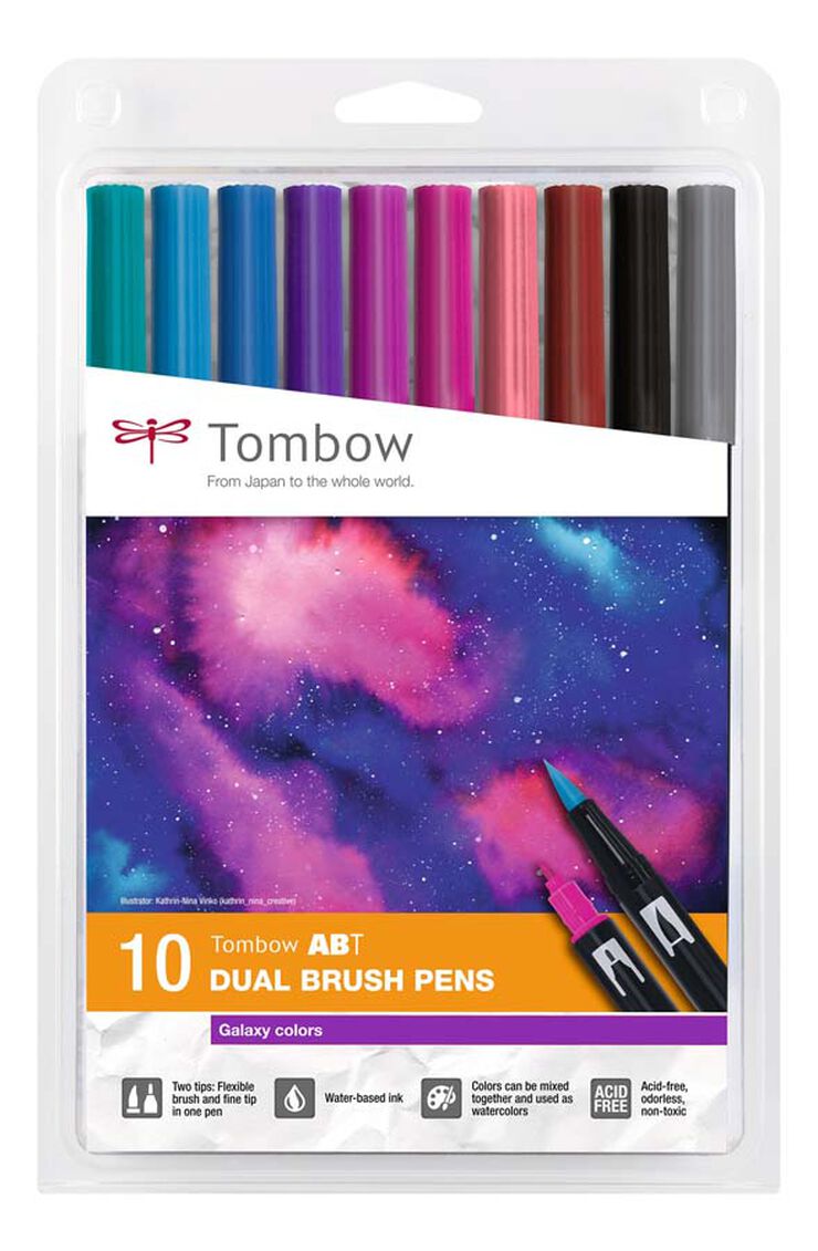 Retoladors Tombow Brush Galaxy 10 colors