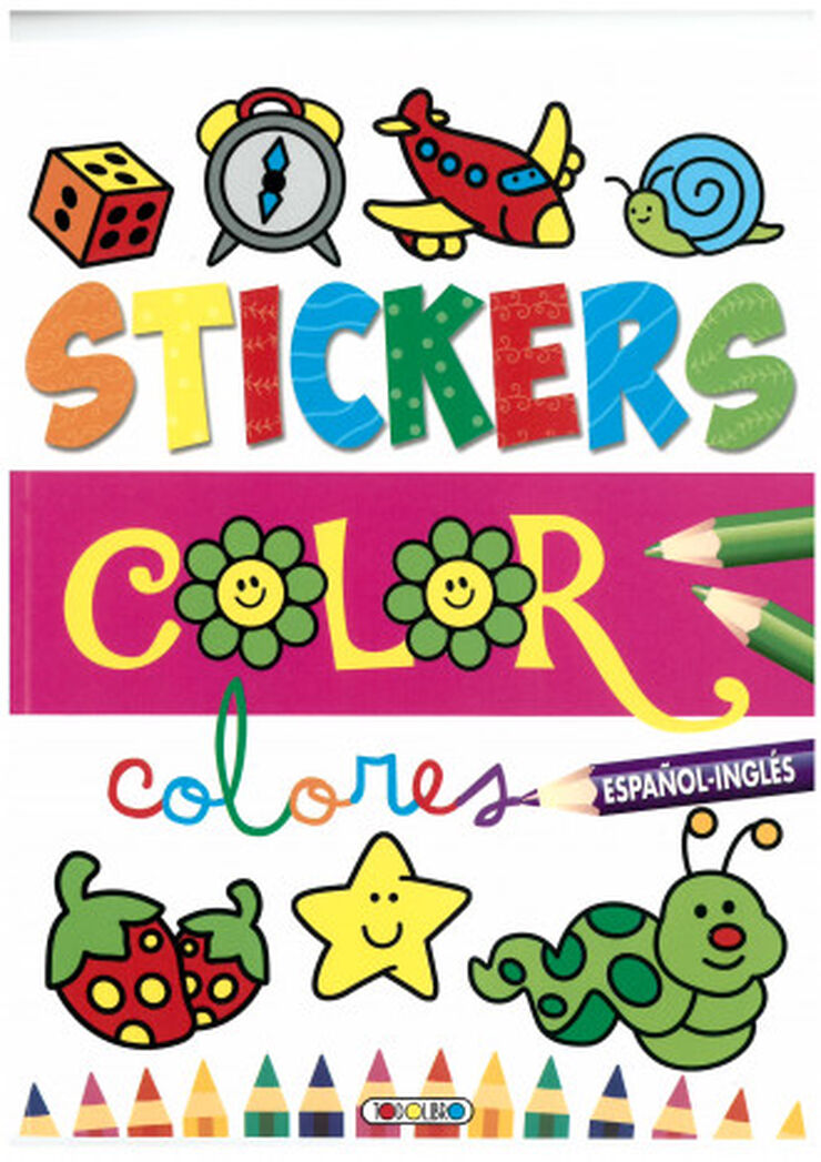 Stickers color colores español-inglés