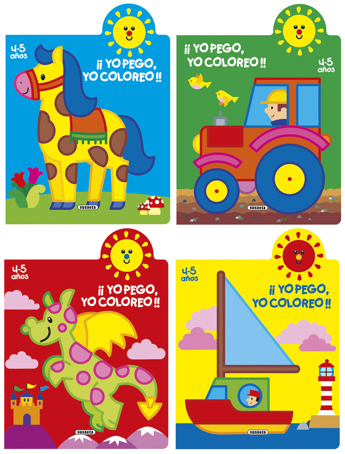 Yo pego, yo coloreo 4-5 a&ntilde;os (4 ej.)