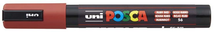 Rotulador Posa PC-5M 1,8-2,5mm rojo rub&iacute;