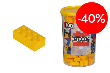 Joc de construcci&oacute; Goula Blox-pot 100 blocs groc
