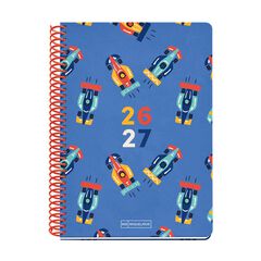 Agenda Escolar Miquel Rius Espiral Plus sem/vista multiling&uuml;e 2026-2027 Cars