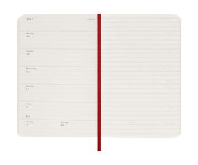 Agenda Moleskine 12m sem/vista 2025 Pocket rojo