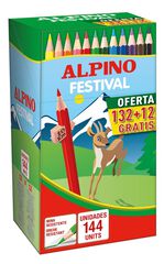 L&aacute;pices de colores Alpino Festival pack escolar 144u