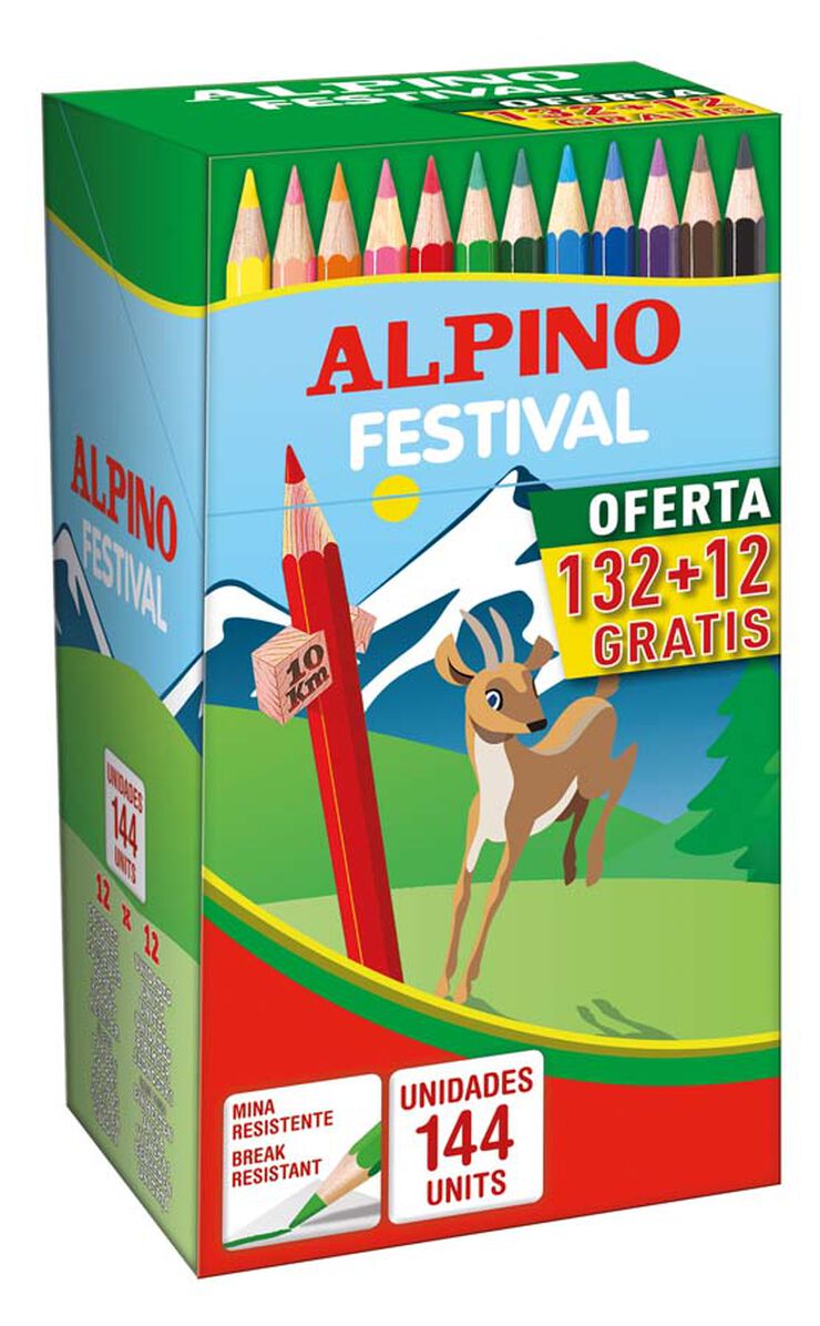 Llapis de colors Alpino Festival pack escolar 144u