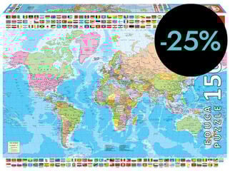 Puzle 1500 piezas Mapamundi político