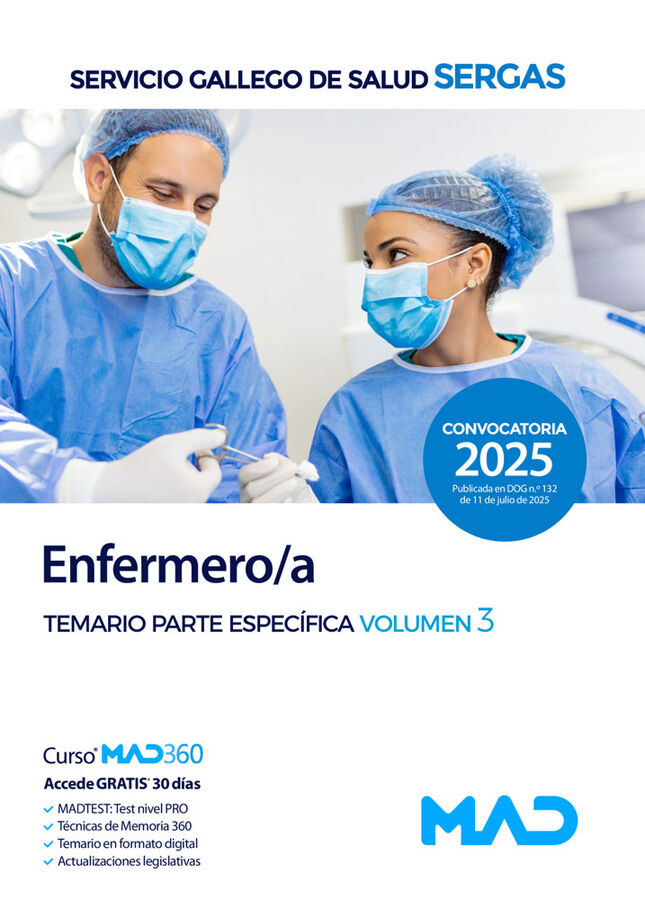 Enfermero/a del Servicio Gallego de Salud (SERGAS). Temario parte especifica volumen 3