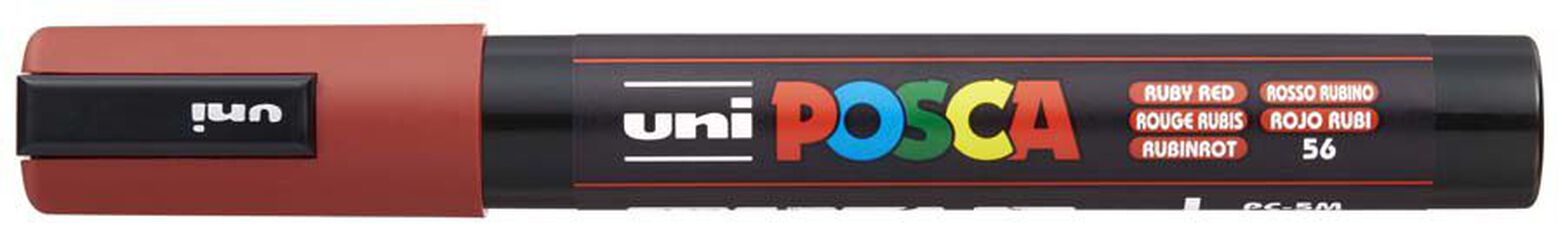 Retolador Posca PC-5M 1,8-2,5mm vermell rubí