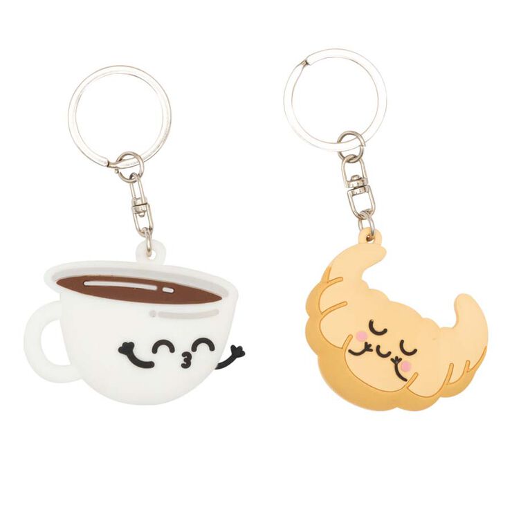 Set 2 Llaveros Mr.Wonderful Café y Croissant