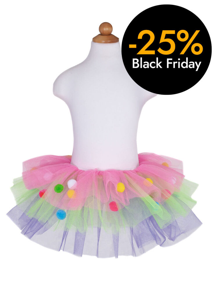 Falda TuTu multicolor pompones Great Pretenders