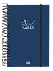 Agenda Finocam Opaque D&iacute;a P&aacute;gina 2027 Catal&aacute;n Azul