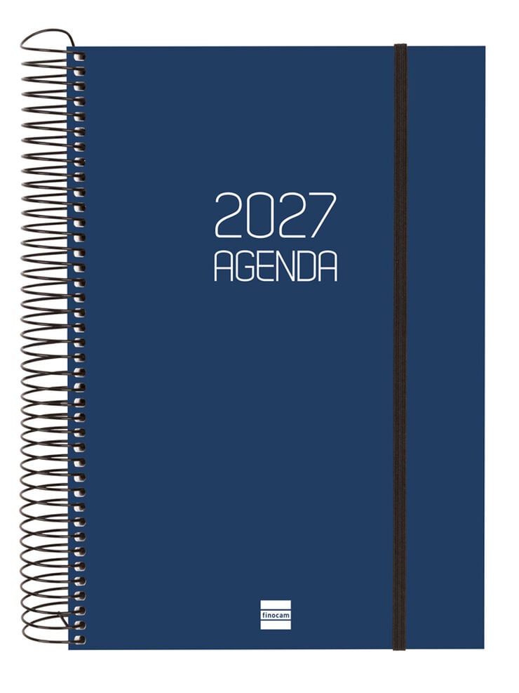 Agenda Finocam Opaque D&iacute;a P&aacute;gina 2027 Catal&aacute;n Azul