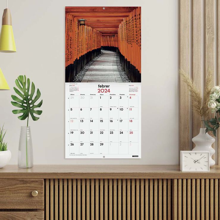 Calendari paret Finocam 30X30 2024 Meravella Món cat