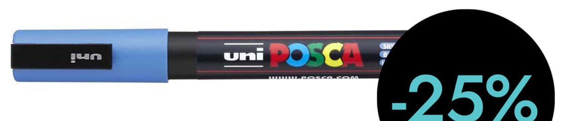 Rotulador Posca PC-3M 0,9-1,3mm azul cielo