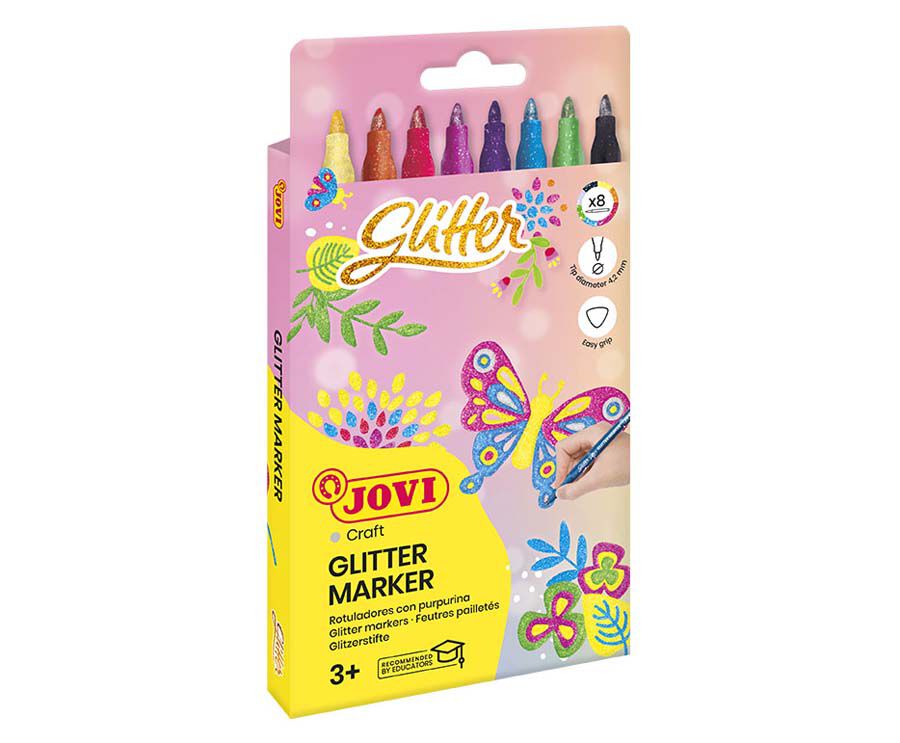 Retoladors Jovi Glitter 8 colors