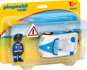 Figures Playmobil 1.2.3 Cotxe de policia 9384