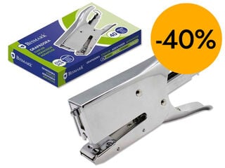 Grapadora de tenaza Bismark cromada 40 hojas