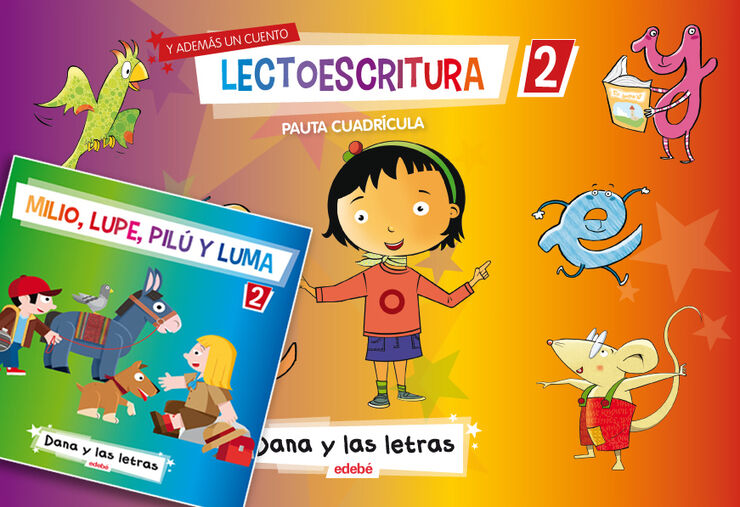LECTOESCRITURA 2 CUADRICULA INFANTIL 4 AÑOS Edebé 9788468306605