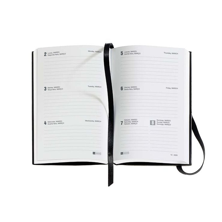 Agenda Miquelrius Passport 9x14 setm/vista mult 2026 Chester negre