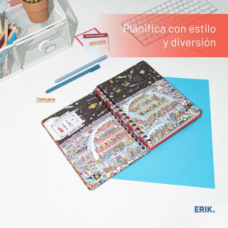 Agenda escolar Erik A5 setm/vista multilingüe 2025-26 Wally
