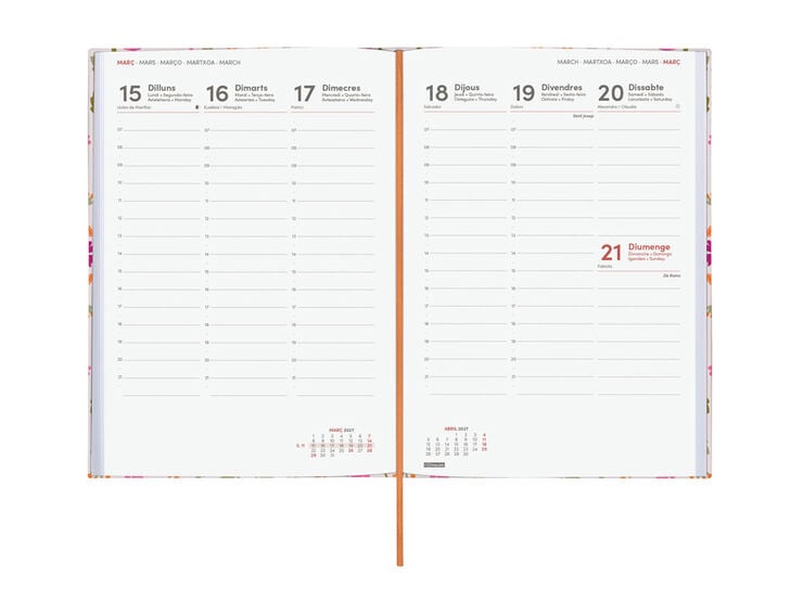 Agenda Finocam Berlin Semana Vista Vertical 2027 Catal&aacute;n Hojas