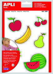 Gomets temáticos Maxi Frutas 2 hojas 22u