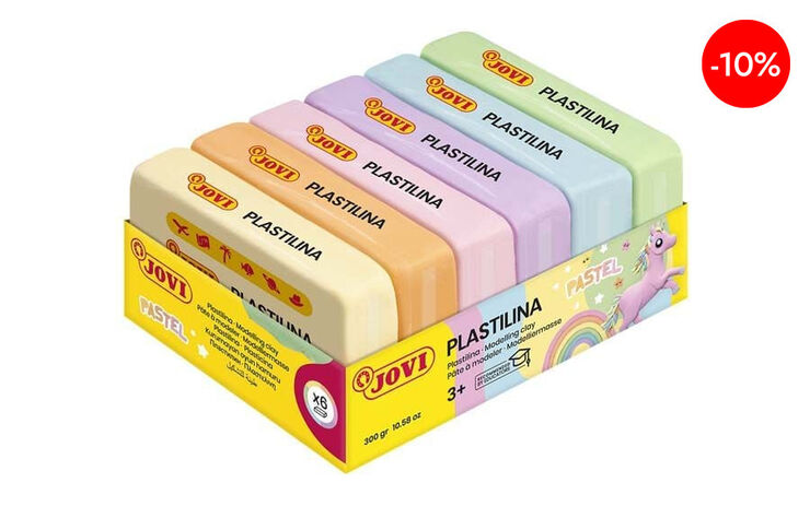 Plastilina Jovi Pastel 50g 6 colores