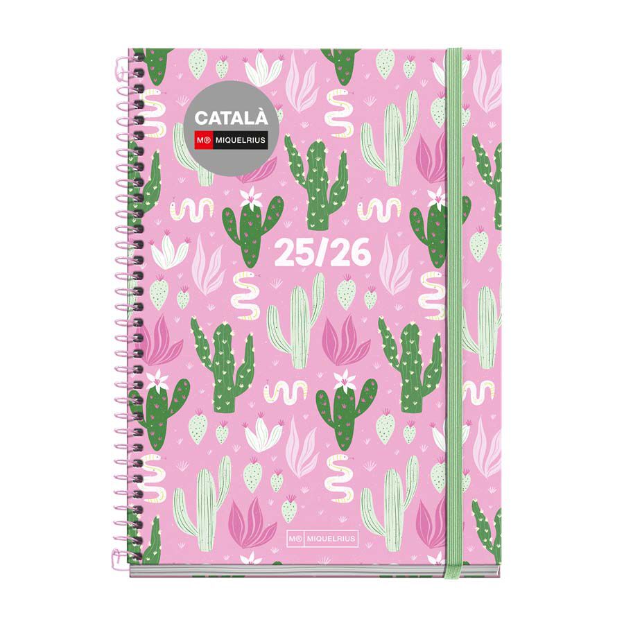 Agenda escolar Miquelrius Plus sem/vista cat 2025-26 Pink Desert