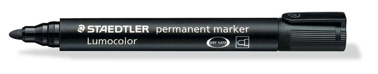 Rotuladores permanentes Staedtler Lumocolor negro 4u
