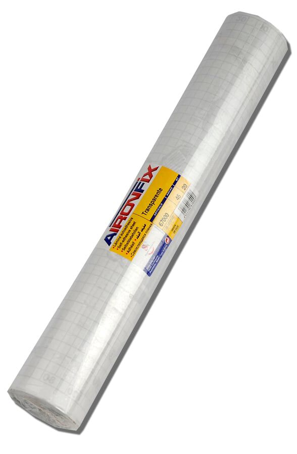 Pl&aacute;stico transparente adhesivo Aironfix rollo 0,045x20m